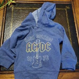 ACDC rock hipster hoodie music 12months boy
